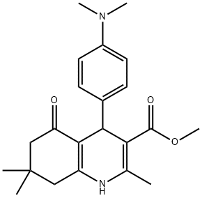 methyl 4-(4-(dimethylamino)phenyl)-2,7,7-trimethyl-5-oxo-1,4,5,6,7,8-hexahydroquinoline-3-carboxylate Structure