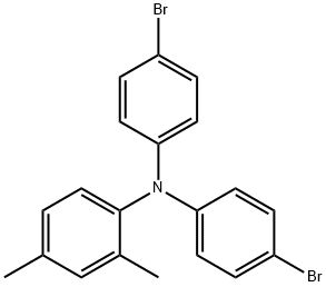 N,N-Bis(4-bromophenyl)-2,4-dimethylphenylamine 化学構造式