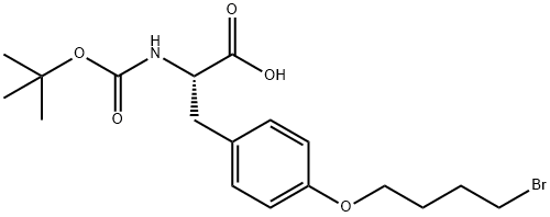 N-Boc-O-(4-bromobutyl)-L-tyrosine Struktur