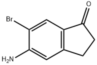 5-amino-6-bromo-2,3-dihydro-1H-inden-1-one Struktur