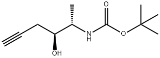 tert-butyl((2S,3S)-3-hydroxyhex-5-yn-2-yl)carbamate 结构式