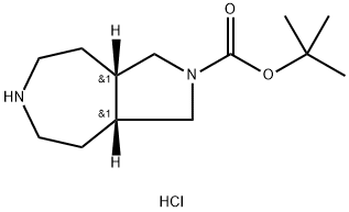 cis-2-Boc-octahydro-pyrrolo[3,4-d]azepine hydrochloride Struktur