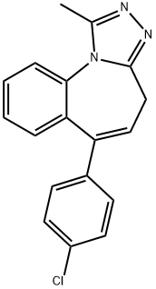 4H-[1,2,4]Triazolo[4,3-a][1]benzazepine, 6-(4-chlorophenyl)-1-methyl- 化学構造式