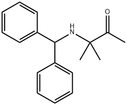 3-(benzhydrylamino)-3-methylbutan-2-one 化学構造式