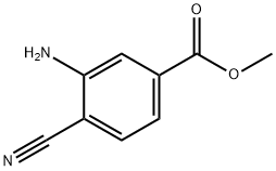 3-氨基-4-氰基苯甲酸甲酯 结构式