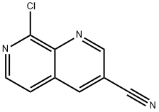 8-chloro-1,7-Naphthyridine-3-carbonitrile Struktur