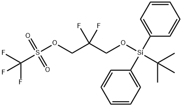 3-((tert-butyldiphenylsilyl)oxy)-2,2-difluoropropyl trifluoromethanesulfonate Struktur