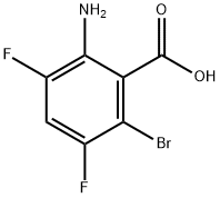 2-氨基-6-溴-3,5-二氟苯甲酸,1602151-62-1,结构式