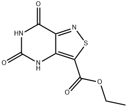 ethyl 5,7-dihydroxyisothiazolo[4,3-d]pyrimidine-3-carboxylate Struktur