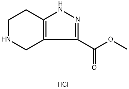 4,5,6,7-四氢-1H-吡唑并[4,3-C]吡啶-3-羧酸甲酯盐酸盐,1609400-85-2,结构式