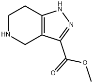 4,5,6,7-Tetrahydro-1H-pyrazolo[4,3-c]pyridine-3-carboxylic acid methyl ester 化学構造式