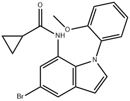 N-(5-bromo-1-(2-methoxyphenyl)-1H-indol-7-yl)cyclopropanecarboxamide|