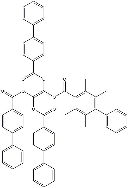 tetramethyl 4',4'',4''',4''''-(ethene-1,1,2,2-tetrayl)tetrabiphenyl-4-carboxylate 化学構造式