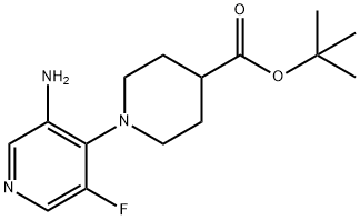 Tert-Butyl 1-(3-Amino-5-Fluoropyridin-4-Yl)Piperidine-4-Carboxylate Struktur