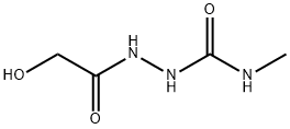 Acetic acid, 2-hydroxy-, 2-[(methylamino)carbonyl]hydrazide Struktur