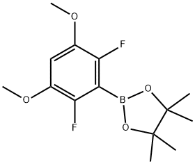 2-(2,6-Difluoro-3,5-dimethoxyphenyl)-4,4,5,5-tetramethyl-1,3,2-dioxaborolane,1614233-69-0,结构式