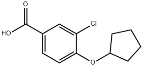 3-chloro-4-(cyclopentyloxy)Benzoic acid Structure