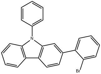 (2-溴苯基)-9-苯基-9H-咔唑, 1616607-88-5, 结构式