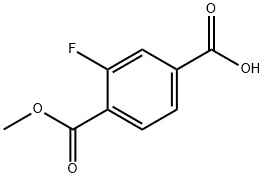 3-氟-4-(甲氧基羰基)苯甲酸 结构式