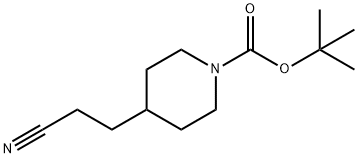 tert-butyl 4-(2-cyanoethyl)piperidine-1-carboxylate Struktur