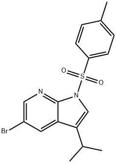 5-Bromo-3-Isopropyl-1-(Toluene-4-Sulfonyl)-1H-Pyrrolo[2,3-B]Pyridine Struktur