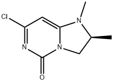 (S)-7-chloro-1,2-dimethyl-2,3-dihydroimidazo[1,2-c]pyrimidin-5(1H)-one 化学構造式