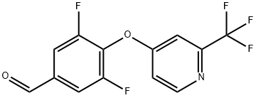 3,5-difluoro-4-((2-(trifluoromethyl)pyridin-4-yl)oxy)benzaldehyde Structure