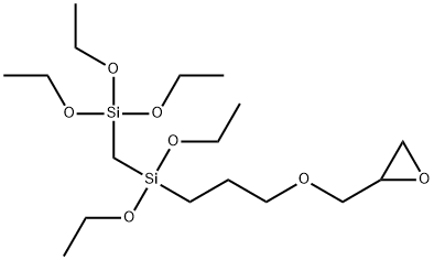 1-(3-GLYCIDOXYPROPYL)-1,1,3,3,3-PENTAETHOXY-1,3-DISILAPROPANE 化学構造式