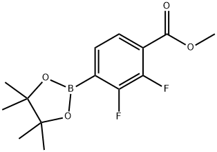 Methyl 2,3-difluoro-4-(tetramethyl-1,3,2-dioxaborolan-2-yl)benzoate, 1621256-23-2, 结构式
