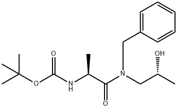 N-Benzyl-N-[(R)-2-hydroxypropyl][(S)-2-(Boc-amino)propanamide] Structure