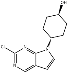 (1R,4R)-4-(2-氯-7H-吡咯并[2,3-D]嘧啶-7-基)环己醇,1621619-12-2,结构式