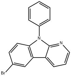 9H-Pyrido[2,3-b]indole, 6-bromo-9-phenyl- 化学構造式