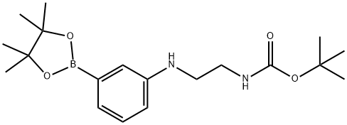 tert-butyl 2-(3-(4,4,5,5-tetramethyl-1,3,2-dioxaborolan-2-yl)phenylamino)ethylcarbamate Structure