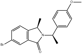 6-bromo-2-((R)-1-(4-methoxyphenyl)ethyl)-3-methylisoindolin-1-one 结构式