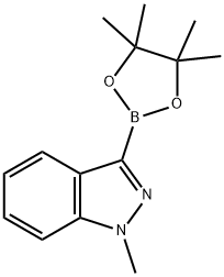 1-甲基-3-(4,4,5,5-四甲基-1,3,2-二氧硼杂环戊烷-2-基)-1H-吲唑,1627722-97-7,结构式