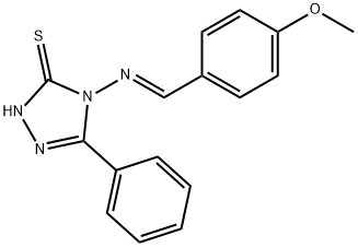 4-{[(E)-(4-methoxyphenyl)methylidene]amino}-5-phenyl-4H-1,2,4-triazole-3-thiol Structure