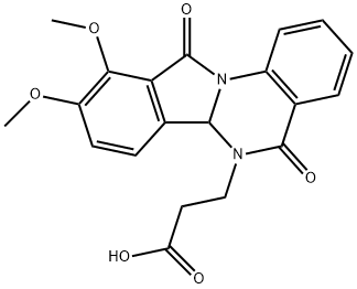 3-(9,10-dimethoxy-5,11-dioxoisoindolo[2,1-a]quinazolin-6(5H,6aH,11H)-yl)propanoic acid Structure