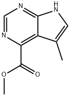 methyl 5-methyl-7H-pyrrolo[2,3-d]pyrimidine-4-carboxylate Structure