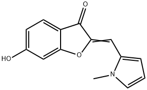 (Z)-6-hydroxy-2-((1-methyl-1H-pyrrol-2-yl)methylene)benzofuran-3(2H)-one Structure