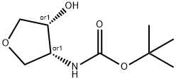 tert-butyl N-[cis-4-hydroxyoxolan-3-yl]carbamate Struktur