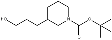 TERT-BUTYL 3-(3-HYDROXYPROPYL)PIPERIDINE-1-CARBOXYLATE, 163210-22-8, 结构式