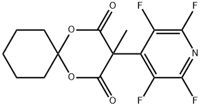 3-Methyl-3-(perfluoropyridin-4-yl)-1,5-dioxaspiro[5.5]undecane-2,4-dione Structure