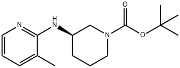 tert-butyl(R)-3-((3-methylpyridin-2-yl)amino)piperidine-1-carboxylate Struktur