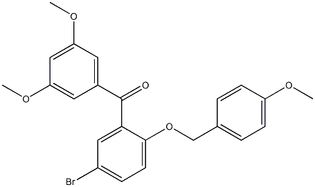 (5-Bromo-2-((4-Methoxybenzyl)Oxy)Phenyl)(3,5-Dimethoxyphenyl)Methanone Structure