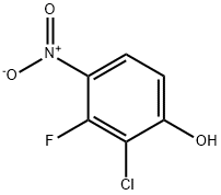 2-Chloro-3-fluoro-4-nitrophenol 化学構造式