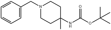 Carbamic acid, N-[4-methyl-1-(phenylmethyl)-4-piperidinyl]-, 1,1-dimethylethyl ester Structure