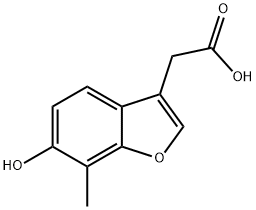 2-(6-hydroxy-7-methylbenzofuran-3-yl)acetic acid 结构式