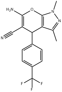 6-amino-1,3-dimethyl-4-(4-(trifluoromethyl)phenyl)-1,4-dihydropyrano[2,3-c]pyrazole-5-carbonitrile price.
