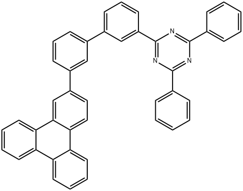 2,4-二苯基-6-[3'-(2-苯并菲基)[1,1'-联苯]-3-基]-1,3,5-三嗪,1638271-85-8,结构式