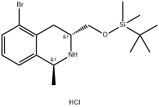(1S,3R)-5-bromo-3-({[tert-butyl(dimethyl)silyl]oxy}methyl)-1-methyl-1,2,3,4-tetrahydroisoquinoline hydrochloride 结构式